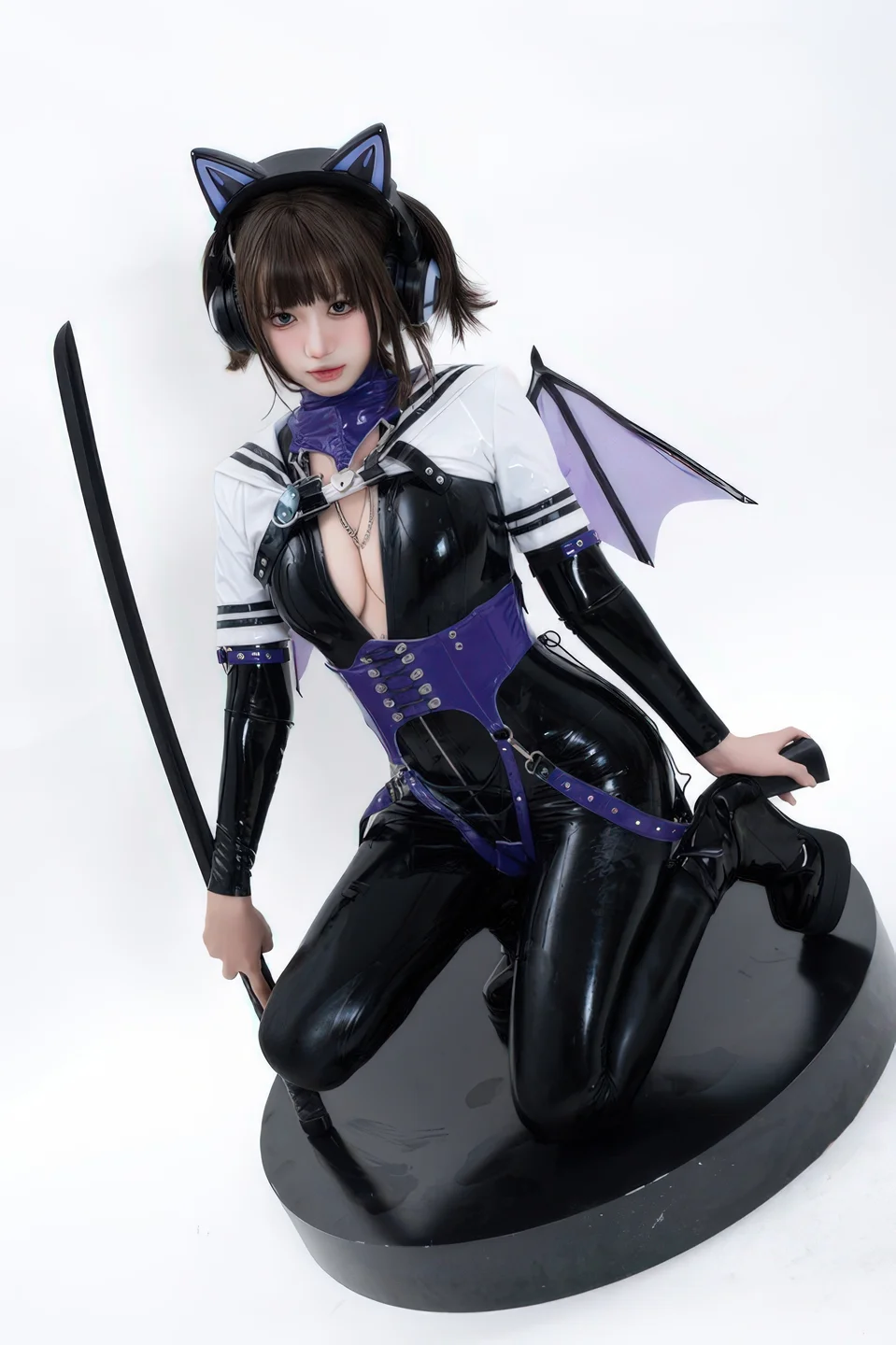 柒柒要乖哦 - No.066 白棚胶衣 [78P-231MB] tg@simisebaisi 【丝足阁】017.webp